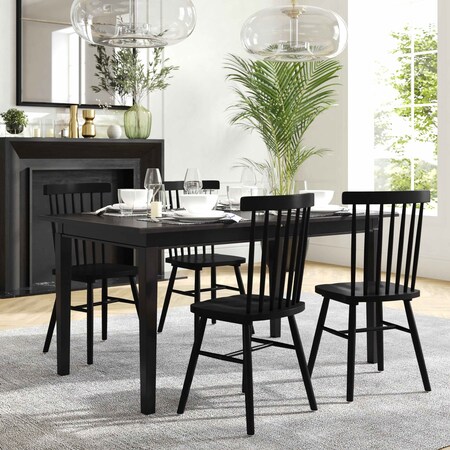 Flash Furniture Rectangle 36" W, 72" L, Rubberwood (Parawood), Black Matte KER-T-217EX-BLK-72-GG
